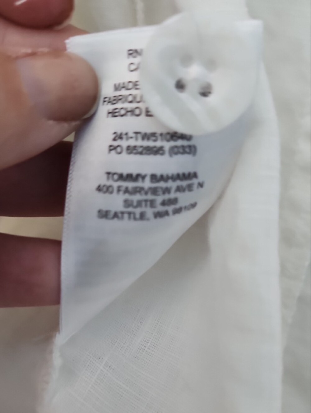 Tommy Bahama White Denim Jean Jacket - Picture 6 of 7